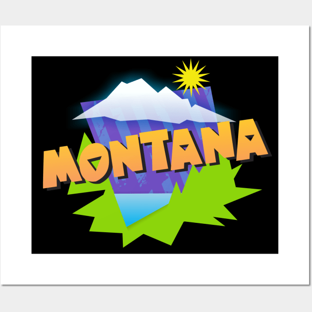 Montana Mountains Graphic Wall Art by Dale Preston Design